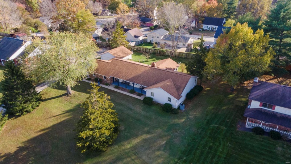 Aerial view of property