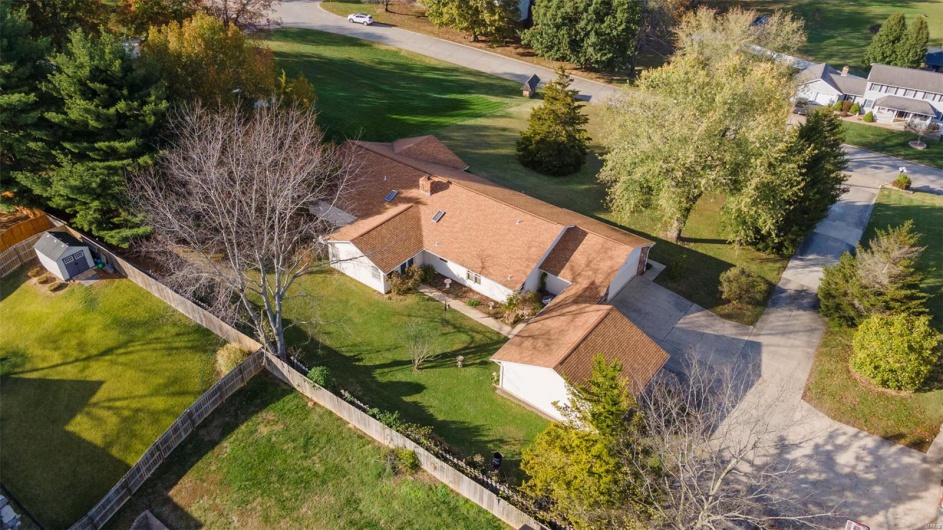 Aerial view of property