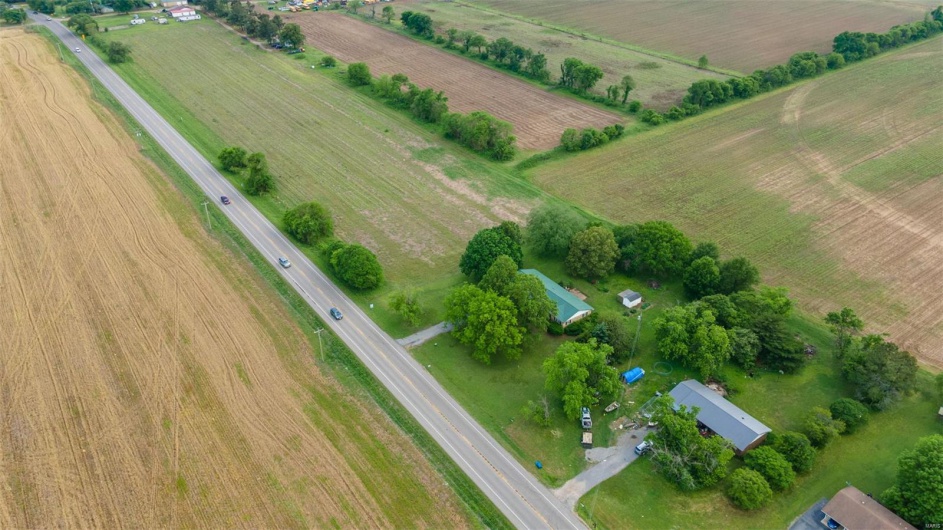 Aerial view with a rural view