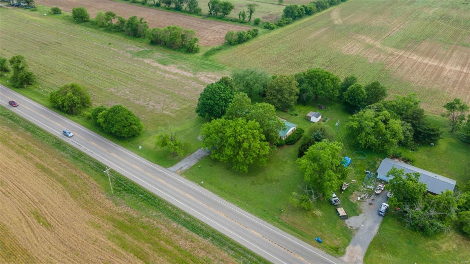 Bird's eye view featuring a rural view