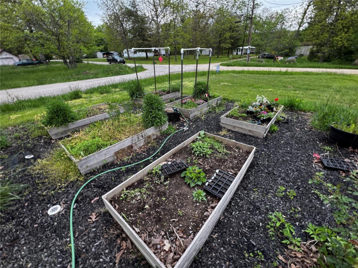 View of yard featuring a garden