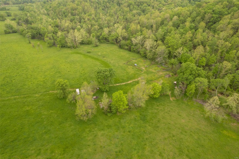 Bird's eye view with a forest view