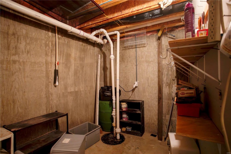 View of unfinished basement