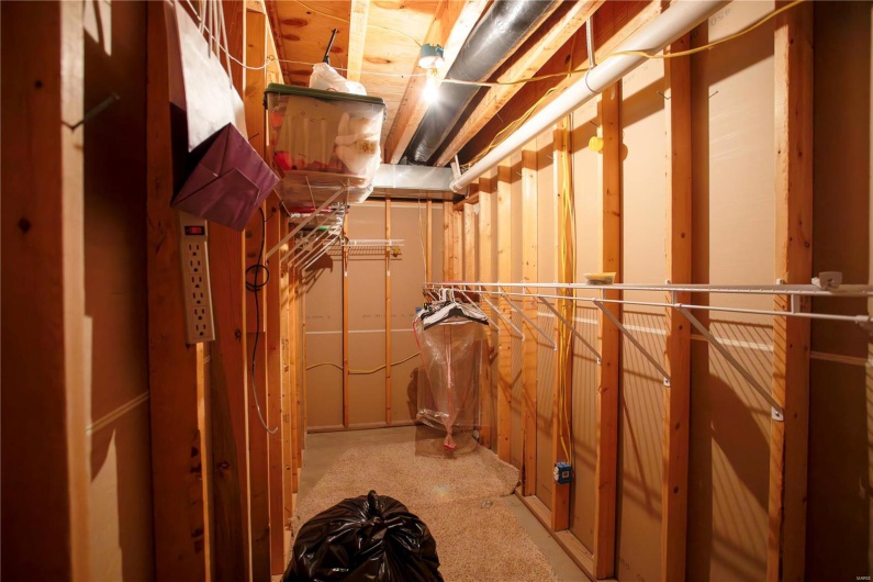 View of unfinished basement