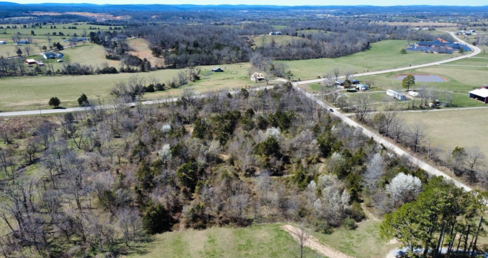 Bird's eye view featuring a rural view