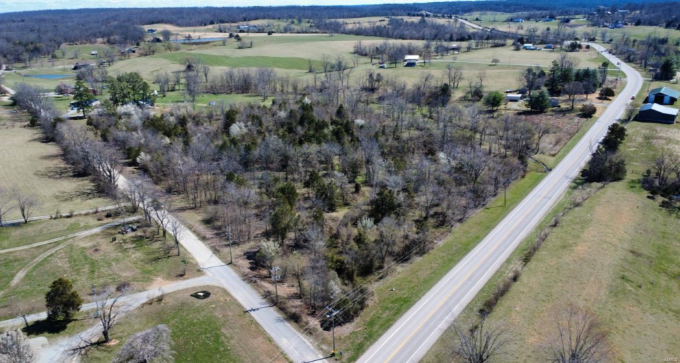 Aerial view with a rural view