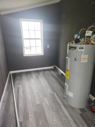 Utilities featuring electric water heater