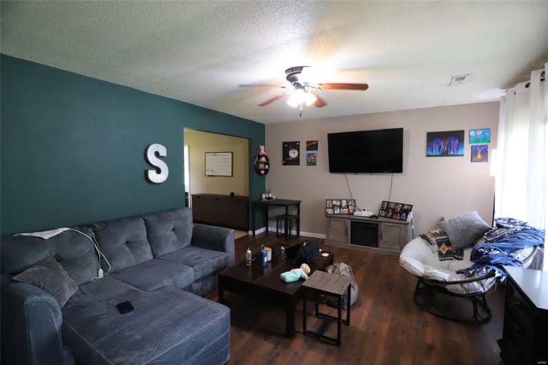 Living room from the Front door, allows for plenty of room to entertain 