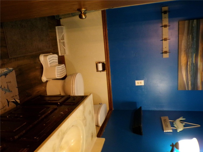 Bathroom with toilet and vanity