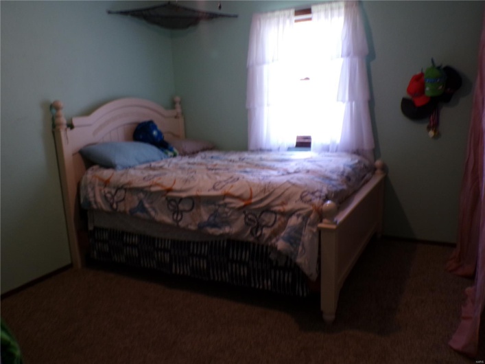 Bedroom with carpet floors