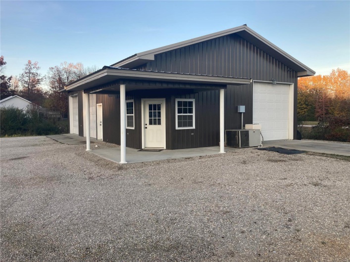 Garage featuring central AC unit