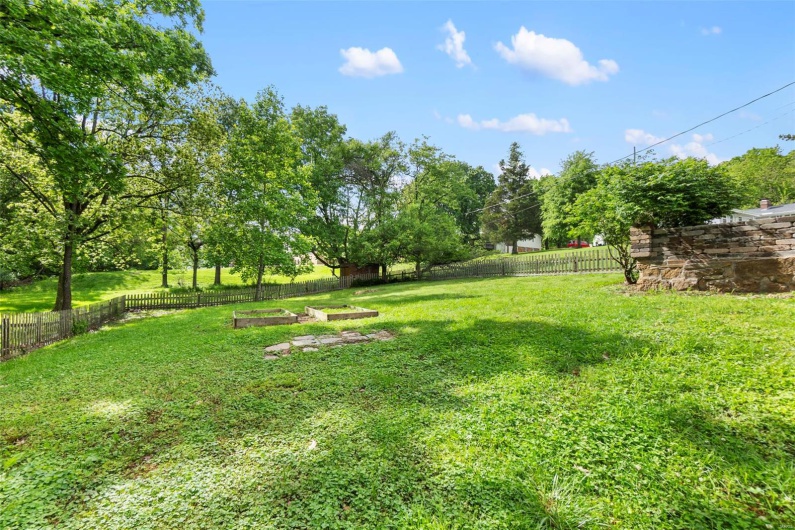 View of yard featuring a garden