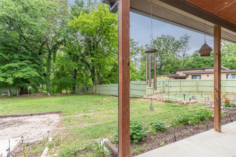 View of yard featuring a vegetable garden