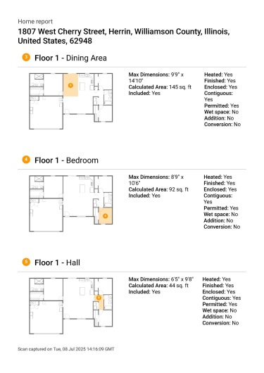 1807 CHERRY Street, Herrin, Illinois 62948, 3 Bedrooms Bedrooms, 0 ,2 BathroomsBathrooms,Residential,For Sale,CHERRY,0,RMAEB458803