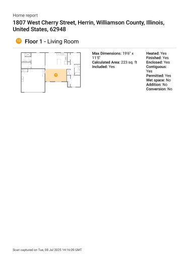 1807 CHERRY Street, Herrin, Illinois 62948, 3 Bedrooms Bedrooms, 0 ,2 BathroomsBathrooms,Residential,For Sale,CHERRY,0,RMAEB458803