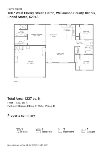 1807 CHERRY Street, Herrin, Illinois 62948, 3 Bedrooms Bedrooms, 0 ,2 BathroomsBathrooms,Residential,For Sale,CHERRY,0,RMAEB458803