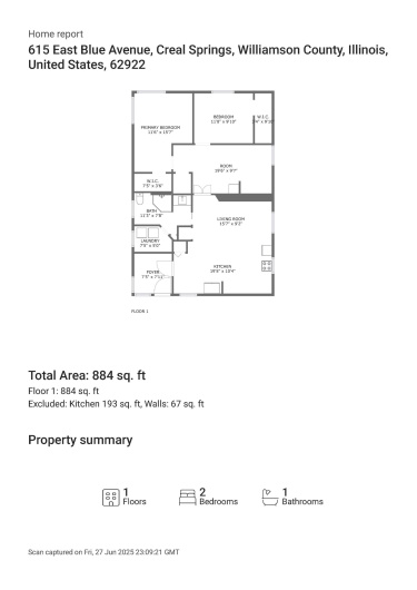 615 Blue Avenue, Creal Springs, Illinois 62922, 2 Bedrooms Bedrooms, 0 ,1 BathroomBathrooms,Residential,For Sale,Blue,0,RMAQC4265369